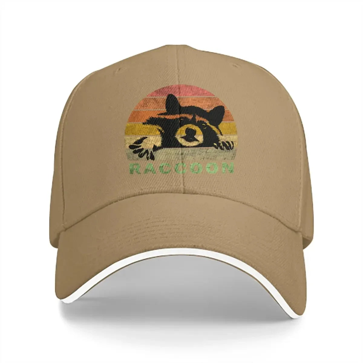 Pure Color Dad Hats Retro Raccoon Men's Hat Sun Visor Baseball